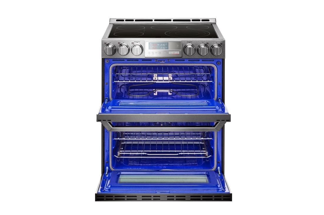 LG SIGNATURE 7.3 ft³ Horno doble eléctrico inteligente con Wi-Fi Slide-In Range (cocina deslizable) con ProBake Convection®, LUTE4619SN, LUTE4619SN, thumbnail 4