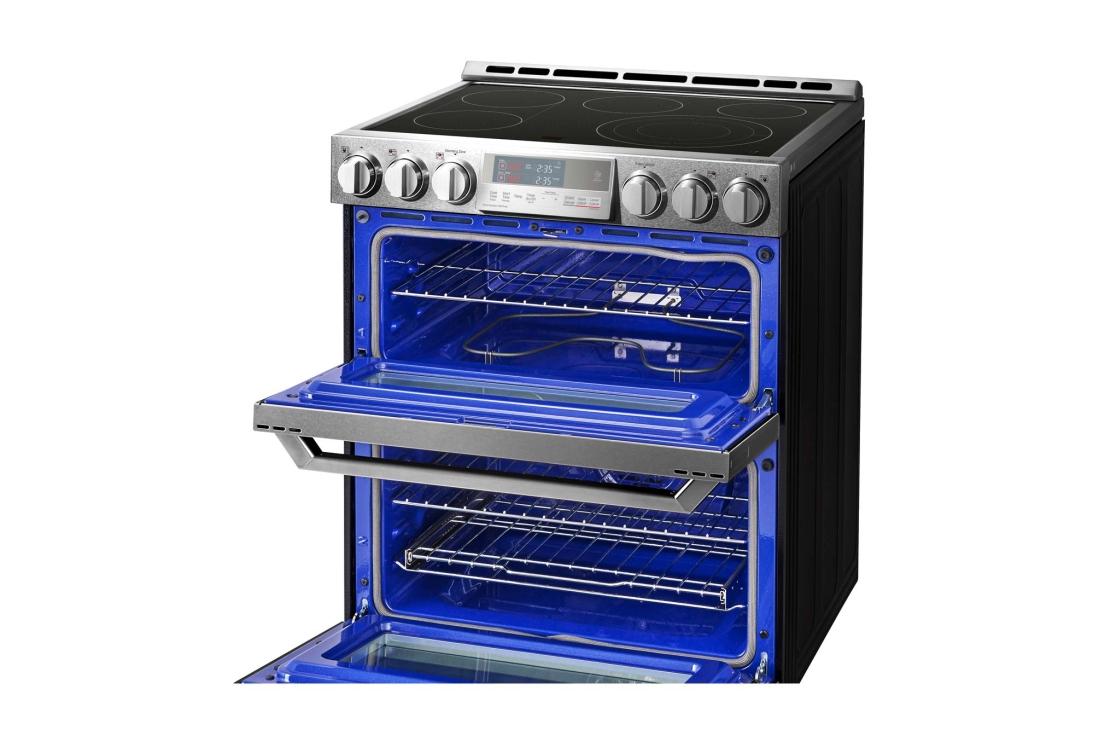LG SIGNATURE 7.3 ft³ Horno doble eléctrico inteligente con Wi-Fi Slide-In Range (cocina deslizable) con ProBake Convection®, LUTE4619SN, LUTE4619SN, thumbnail 6