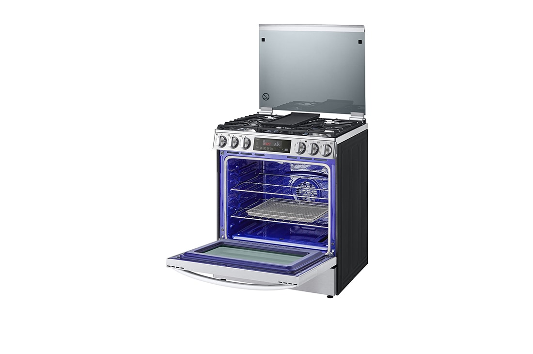 LG Estufa a Gas de 5.8 p³ LG InstaView™ 5/Triple Quemador Freidora de aire ThinQ™ EasyClean, LRGL5847S, LRGL5847S, thumbnail 13