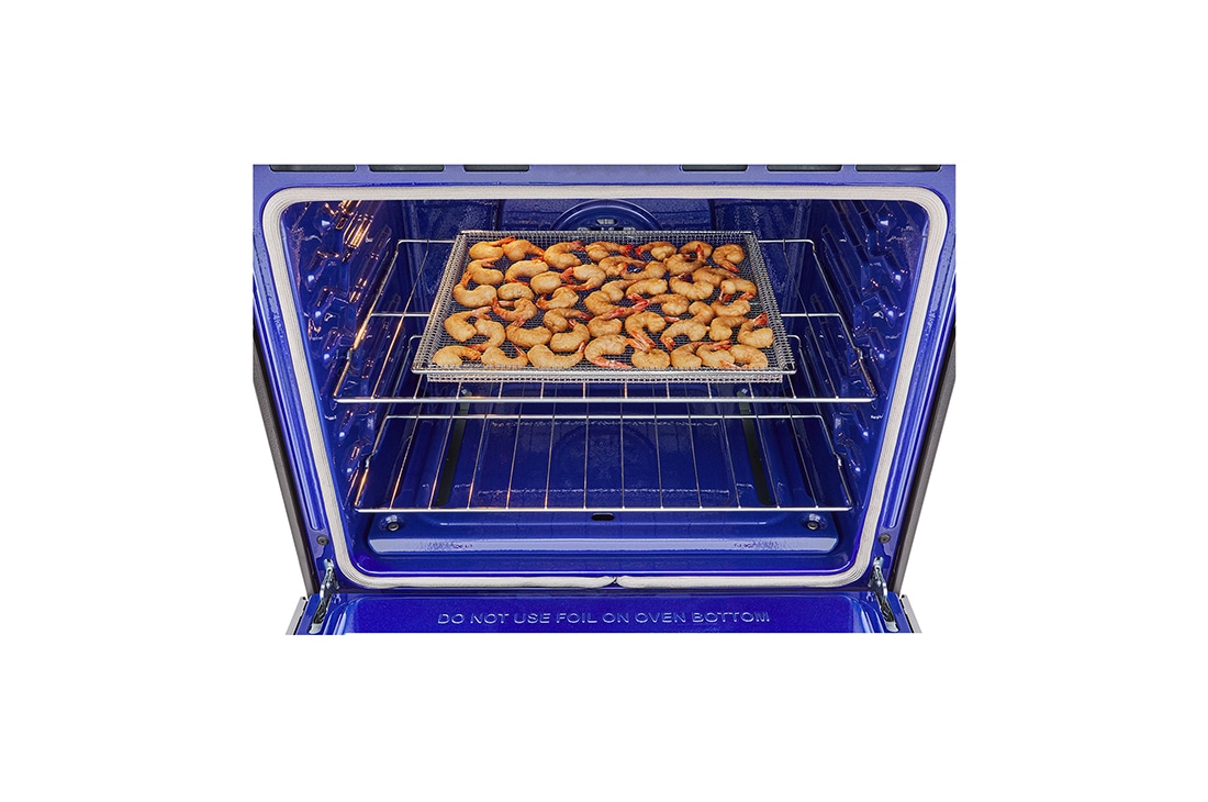 LG Estufa a Gas de 5.8 p³ LG InstaView™ 5/Triple Quemador Freidora de aire ThinQ™ EasyClean, LRGL5847S, LRGL5847S, thumbnail 4