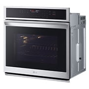 LG Horno Empotrable Eléctrico LG Studio  4.7p³ Convección y Freidora de Aire Smart ThinQ™, (- 15 grados) Vista lateral izquierda, WSEP4723F, thumbnail 3
