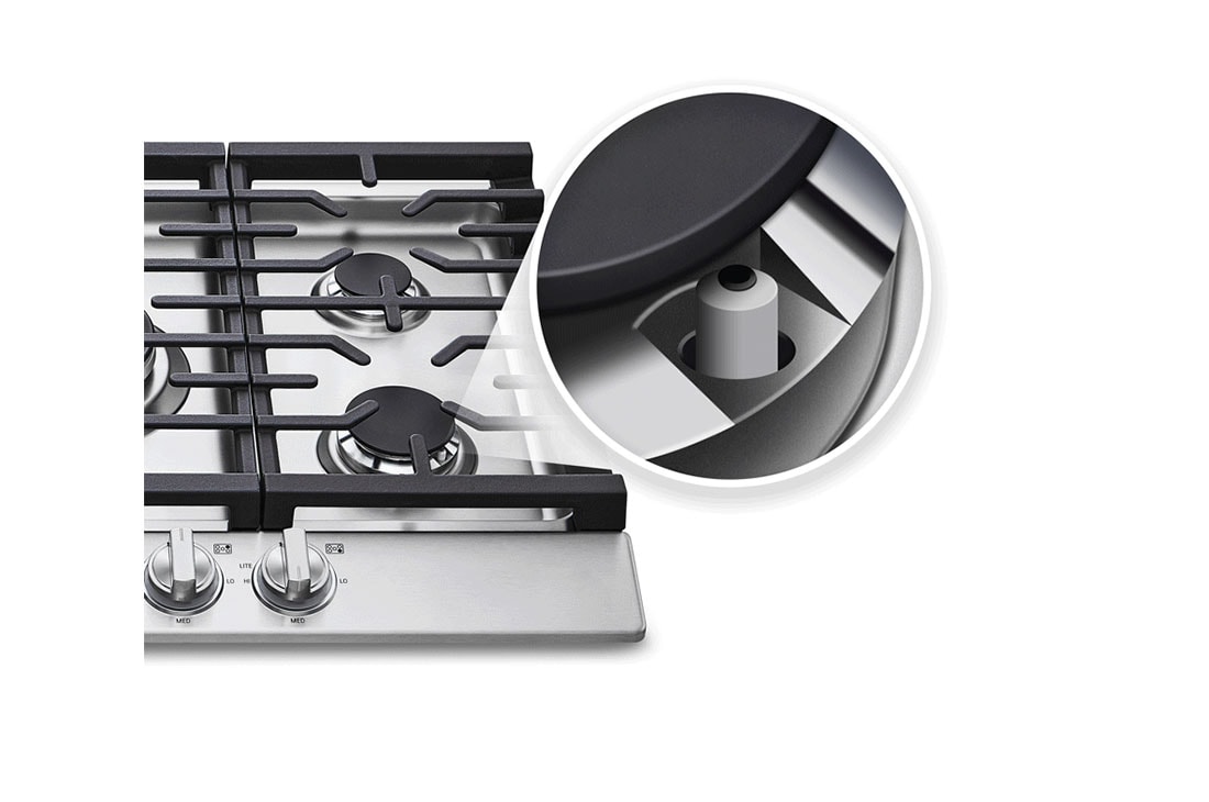 LG Estufa a gas de 30'' con quemador UltraHeat™ de 20.000 BTU, CBGJ3023S, thumbnail 8