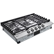 LG Estufa a gas de 30'' con quemador UltraHeat™ de 20.000 BTU, Vista lateral izquierda a -15 grados, CBGJ3023S, thumbnail 5