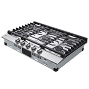 LG Estufa a gas de 36'' con quemador UltraHeat™ de 20.000 BTU, Vista lateral derecha a -15 grados, CBGJ3623S, thumbnail 4