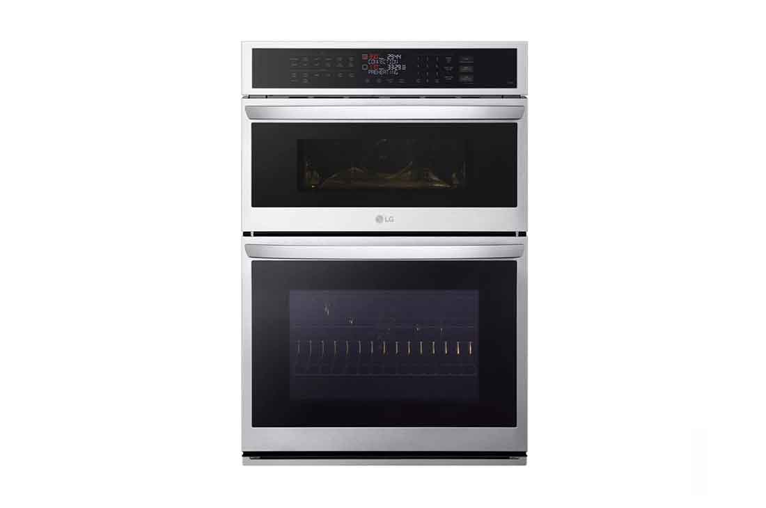 LG Horno Empotrable Eléctrico Doble LG Studio 1.7p³ y 4.7p³ Freidora de Aire y Microondas  Smart ThinQ™, Frontal, WCEP6423F