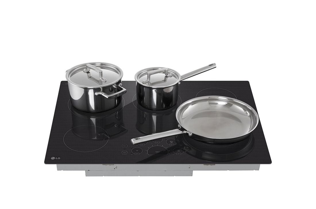 LG Cooktop Eléctrica 30'' LG Studio Controles SmoothTouch™, Top view with stand, LCE3010SB, thumbnail 5