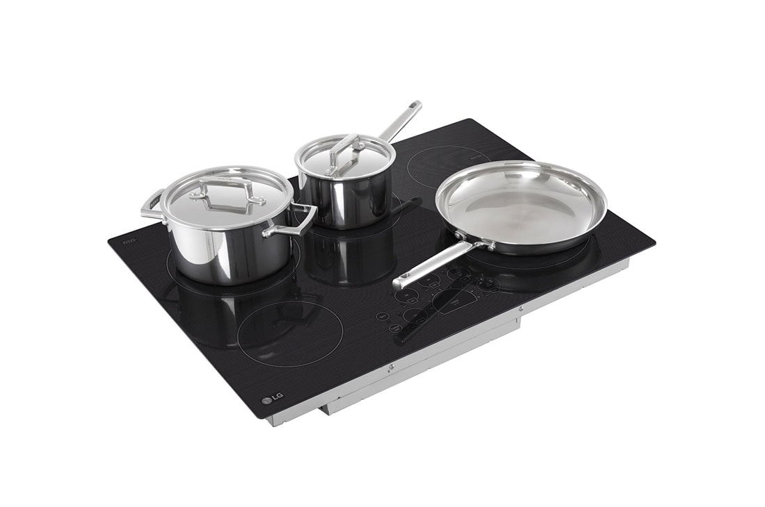 LG Cooktop Eléctrica 30'' LG Studio Controles SmoothTouch™, Left side view with stand, LCE3010SB, thumbnail 6