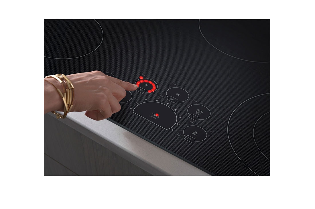 LG Cooktop Eléctrica 30'' LG Studio Controles SmoothTouch™, detail view, LCE3010SB, thumbnail 8