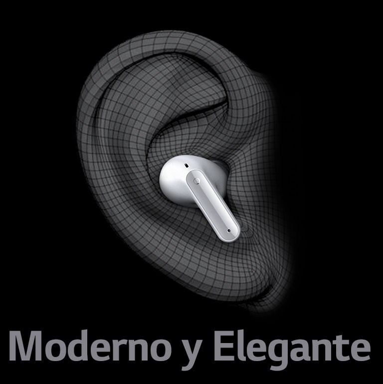 Una imagen de TONE Free llevada en la forma de la oreja expresada en 3D. 