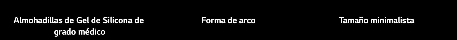 Almohadillas de Gel de Silicona. Forma de arco. Tamaño minimalista