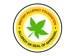 Certificado por British Allergy Foundation