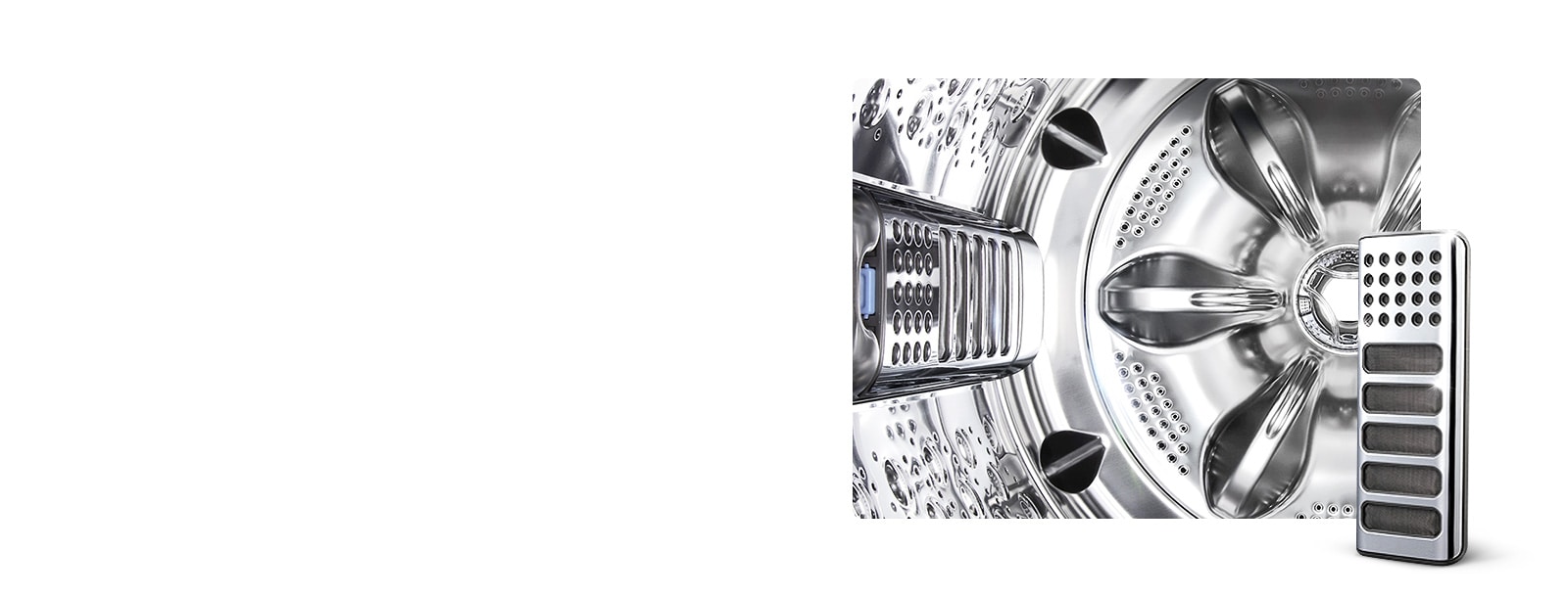 Tina de Acero Inoxidable y Filtro de Pelusas