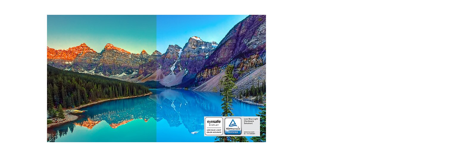 Live Color Low Blue Light de LG con certificación de pantalla TÜV Rheinland Eyesafe® ayuda a proteger los ojos contra la luz azul.