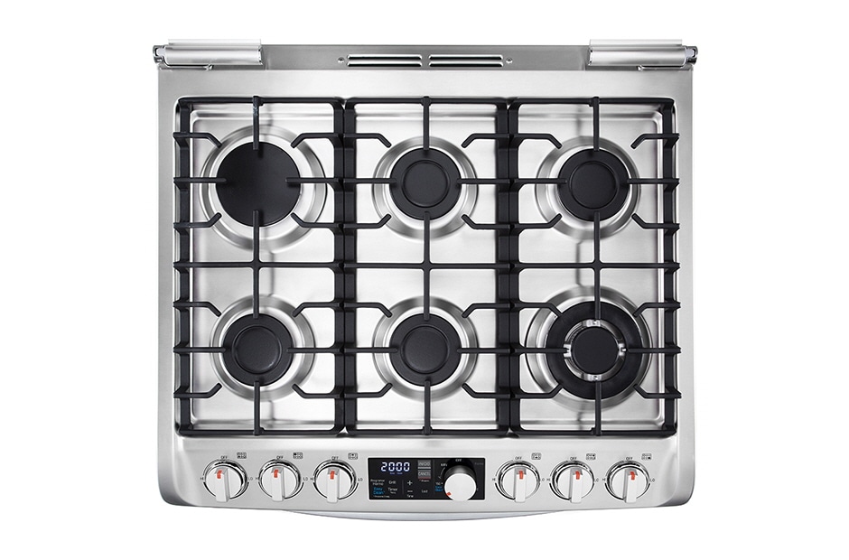 LG Estufa a Gas 5.4p³  Triple Flama Panel Digital Enc. Eléctrico 6 Quemadores EasyClean™, RSG316T, thumbnail 7