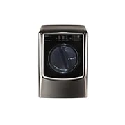 LG 9.0 pᶟ |Secadora a Eléctrica |Carga frontral| Vapor| Acero Inoxidable Negro | ThinQ™, LG SIGNATURE 9.0 cu. ft. Large Smart wi-fi Enabled Electric Dryer w/ TurboSteam™ , 15 degree side view from the bottom, DLEX9500K, thumbnail 2, DLEX9500K, thumbnail 1