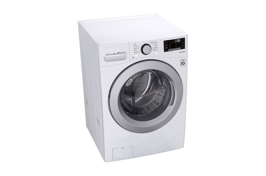 LG Lavadora Carga Frontal 22kg con Direct Drive Inverter & Smart ThinQ (Wi-Fi), Color Blanco, WM22WV26, thumbnail 2