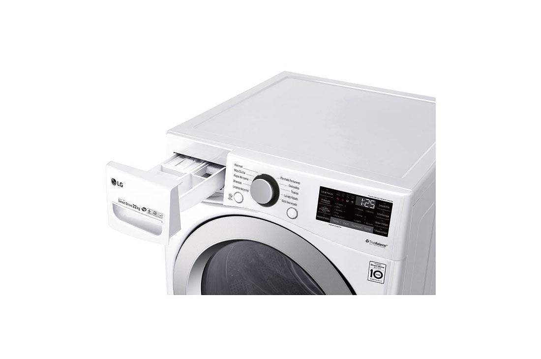 LG Lavadora Carga Frontal 22kg con Direct Drive Inverter & Smart ThinQ (Wi-Fi), Color Blanco, WM22WV26, thumbnail 11