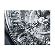 LG Torre de lavado WashTower™ 22kg (lavado)/ 22kg (Secado) AI Direct Drive™, Steam, Color Acero Negro, Primer plano del tambor de la lavadora., WK22BS6, thumbnail 8