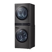 LG Torre de lavado WashTower™ 22kg (lavado)/ 22kg (Secado) AI Direct Drive™, Steam, Color Acero Negro, Torre de Lavado en un ángulo para mostrar el frente y el lateral., WK22BS6, thumbnail 13