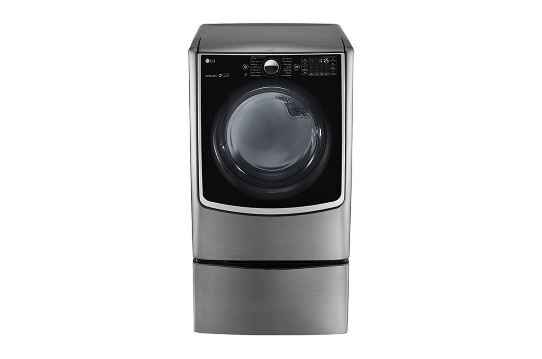 LG 7.4cu.ft Secadora Gas de Carga Frontal con Vapor & SmartThinQ(Wi-Fi), Color Acero, DLGX5001V