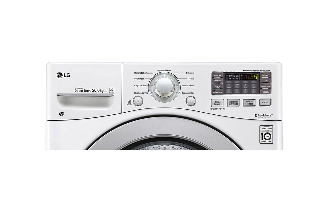 LG 20kg Lavadora Carga Frontal con Direct Drive Inverter & Smart Diagnosis™ Color Blanco, WM20WV6, thumbnail 4
