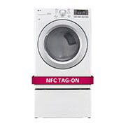 LG 7.3cu.ft Secadora Electrica de Carga Frontal & SmartThinQ(Wi-Fi),Sensor Secado, Color Blanco, DLE3170W, thumbnail 1