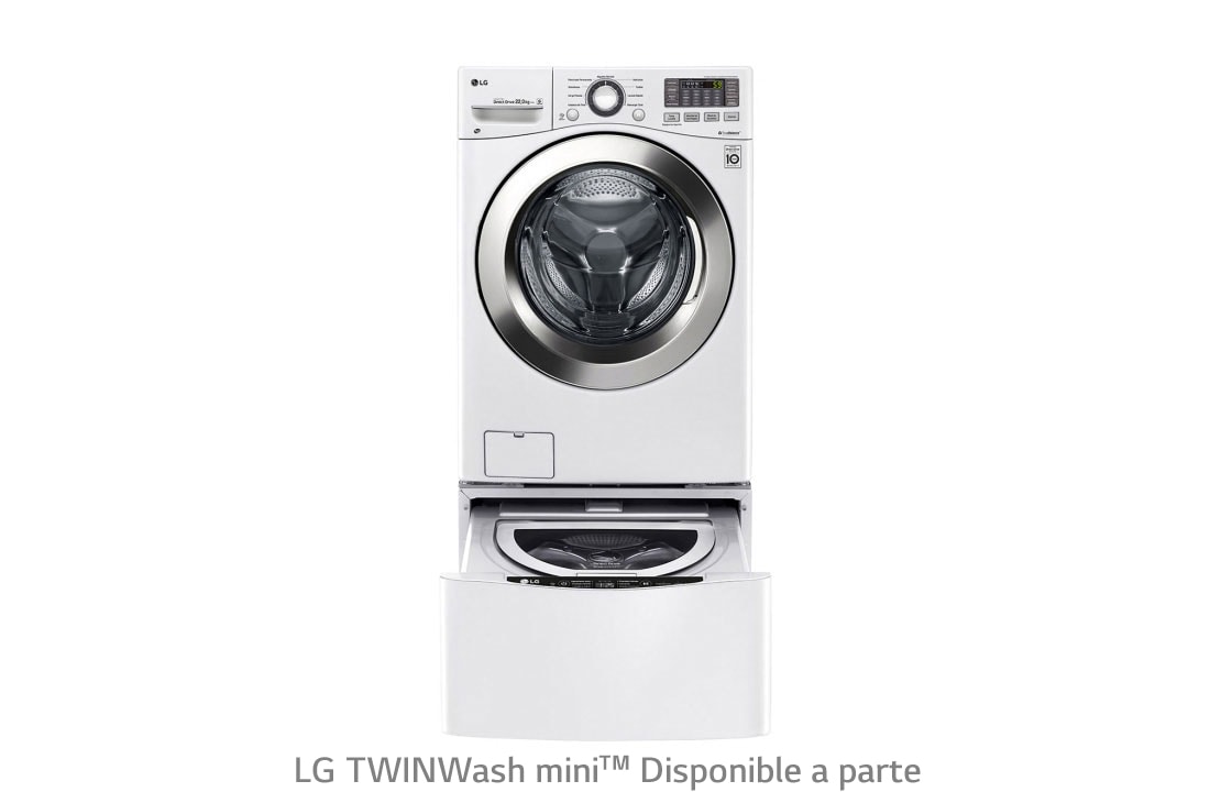 LG 22kg Lavadora Carga Frontal con Direct Drive Inverter & Smart Diagnosis™ Color Blanco, WM22WV6