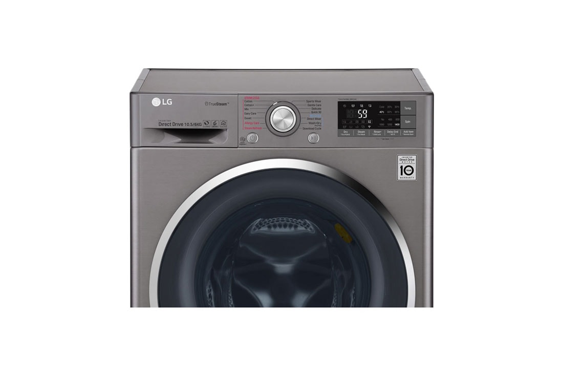 LG  Lavasecadora Secadora Direct Drive Inverter con 10.5kg/6kg de Capacidad, Tecnología 6 Motion, color plateado, WD11EBS6, thumbnail 10