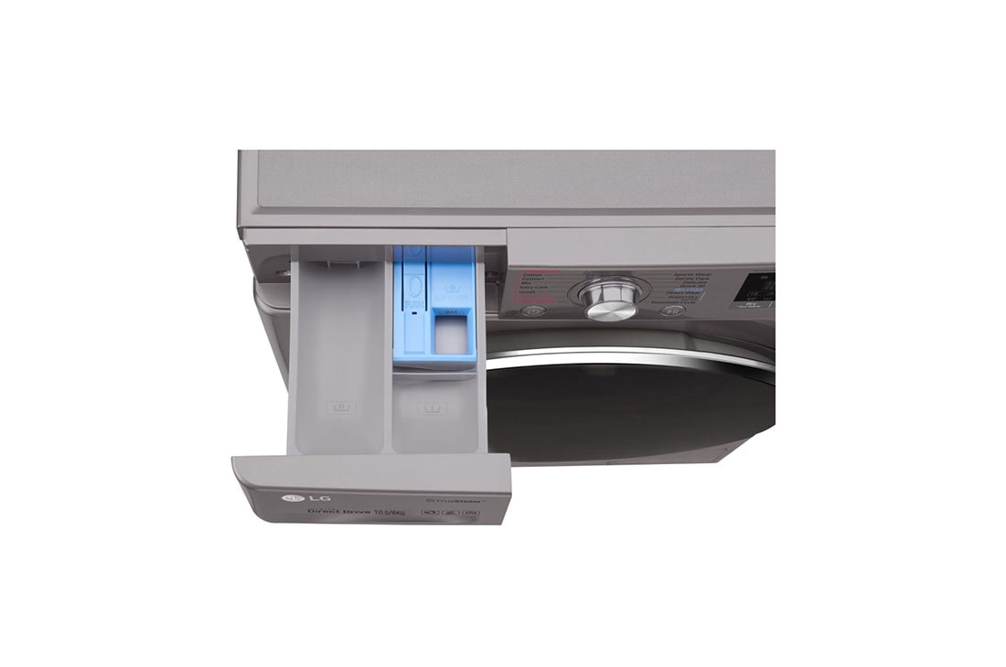 LG  Lavasecadora Secadora Direct Drive Inverter con 10.5kg/6kg de Capacidad, Tecnología 6 Motion, color plateado, WD11EBS6, thumbnail 9