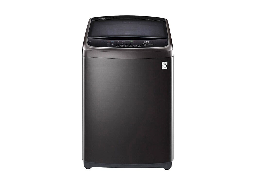 LG 22kg Lavadora Carga Superior con Direct Drive Inverter con Vapor & ThinQ, Color Acero negro , WT22BSS6H