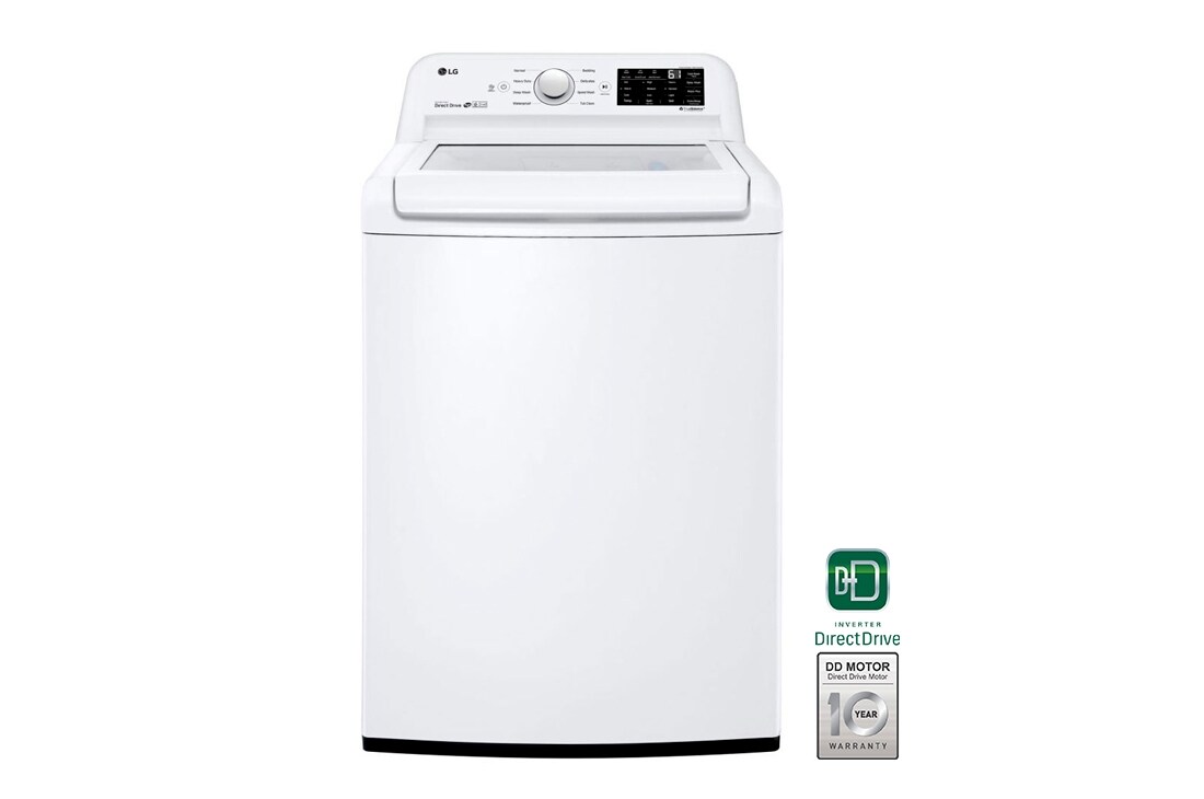 LG 4.5cu.ft Lavadora Carga Superior con Direct Drive Inverter & Smart Diagnosis, Color Blanco , WT7100CW