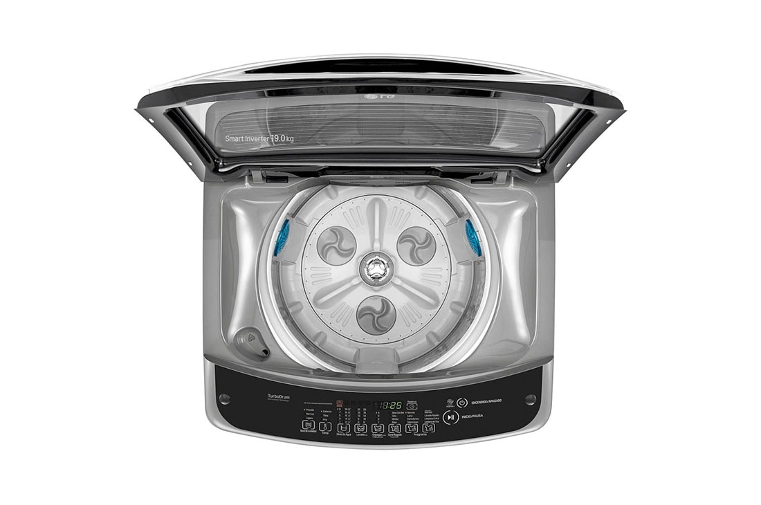 LG 19kg Lavadora Carga Superior, Smart Inverter, Smart Motion, TurboDrum™, Color Acero, WT19VSB, thumbnail 4