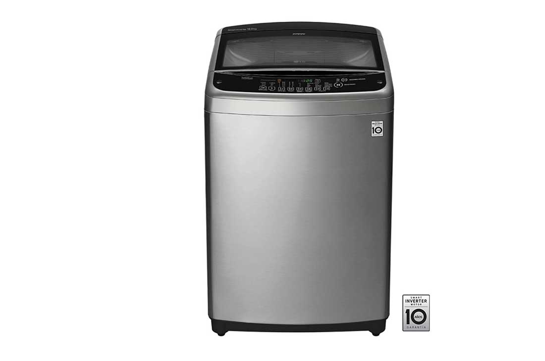 LG 19kg Lavadora Carga Superior, Smart Inverter, Smart Motion, TurboDrum™, Color Acero, WT19VSB