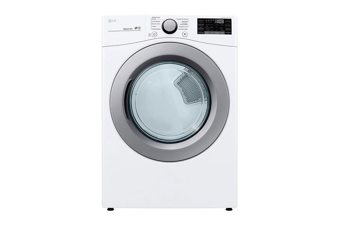 LG 7.4 cu.ft Secadora Electrica de Carga Frontal  & SmartThinQ (Wi-Fi), Color Blanco, DLE3500W