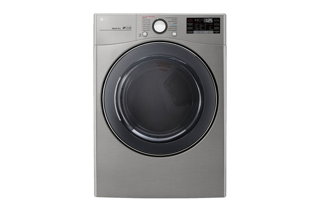 LG Secadora Eléctrica de Carga Frontal 22Kg Sensor Dry Turbo Steam Steam Sanitary Plateado, DF22VV2SBE