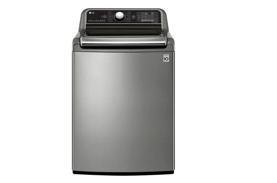 LG 25kg Lavadora Carga Superior con Direct Drive Inverter con Vapor & Smart ThinQ (WI-FI), Color Acero , WT25VTS6H