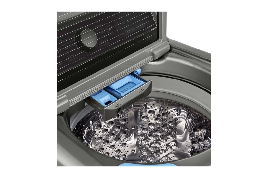 LG 25kg Lavadora Carga Superior con Direct Drive Inverter con Vapor & Smart ThinQ (WI-FI), Color Acero , WT25VTS6H, thumbnail 6