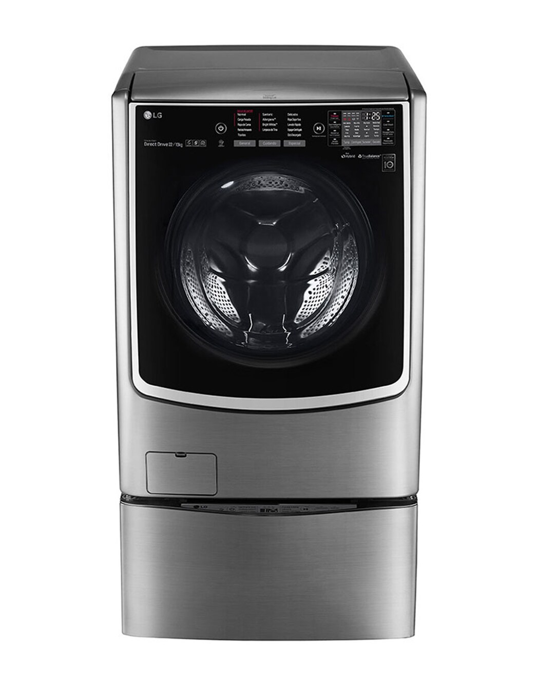 izquierda ala cera LG Total 25.5kg Lavasecadora Carga Frontal Con TWINWash mini, con Vapor,  Direct Drive Inverter & Smart ThinQ(WI-Fi), Color Acero | LG Centroamérica  y el Caribe