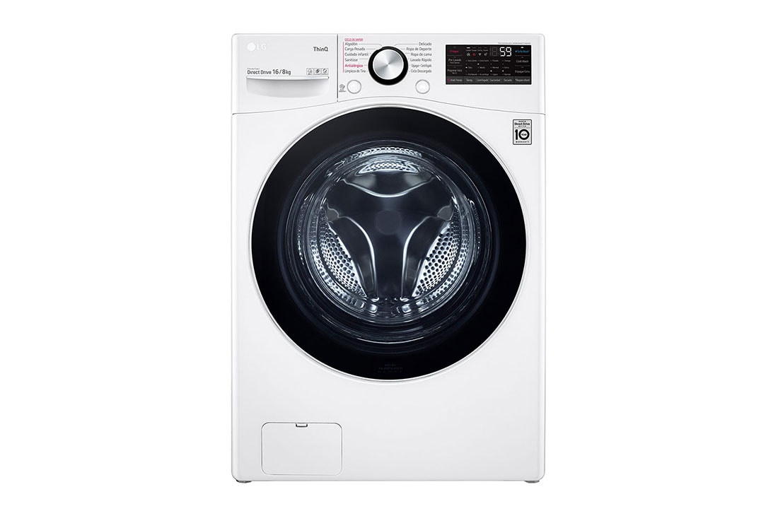 Lavasecadora Carga Frontal 16Kg LG WD16WG2S6ThinQ