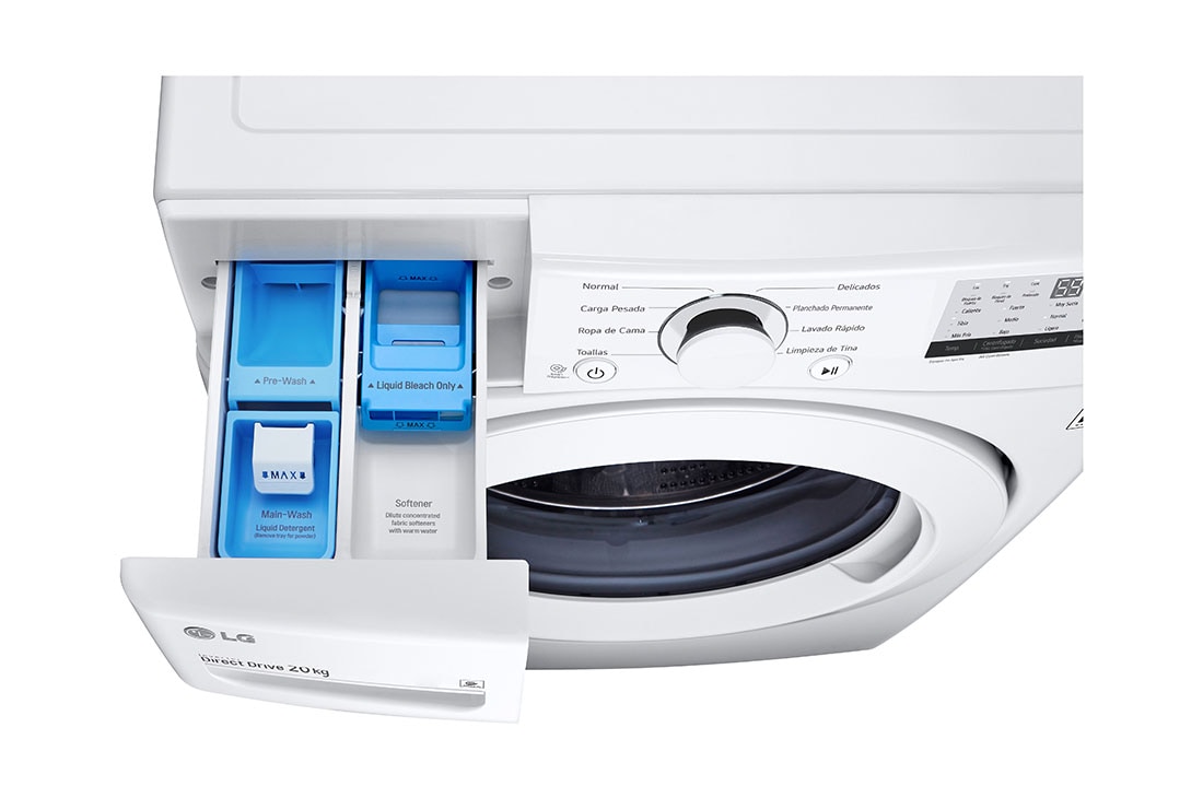 LG Lavadora Carga Frontal 20kg  44lbs/6 Motion DD Smart Diagnosis™, WM20WV26W, WM20WV26W, thumbnail 5