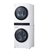 LG 22kg (lavado)/ 22kg (Secado) Torre de Lavadora AI Direct Drive™, Steam, ThinQ™, Color Blanco, Torre de Lavado en un ángulo para mostrar el frente y el lateral., WK22WS6, thumbnail 13