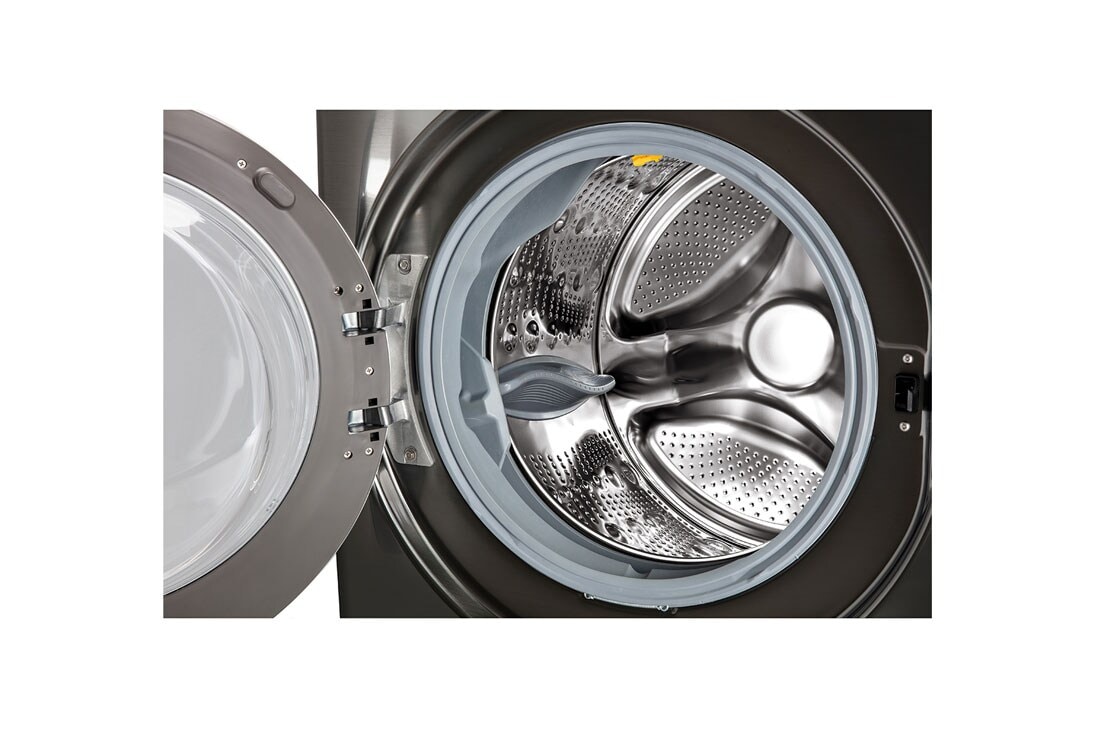 LG Lavadora Carga Frontal 22kg Direct Drive Inverter & ThinQ, Steam™ Color Acero Negro, WM22BV2S6B, WM22BV2S6B, thumbnail 3