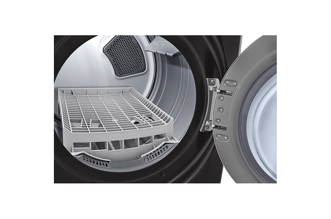 LG Secadora Eléctrica Carga Frontal 22kg TurboSteam™ SmartThinQ Color Acero Negro, DF22BV2BRE, DF22BV2BRE, thumbnail 4