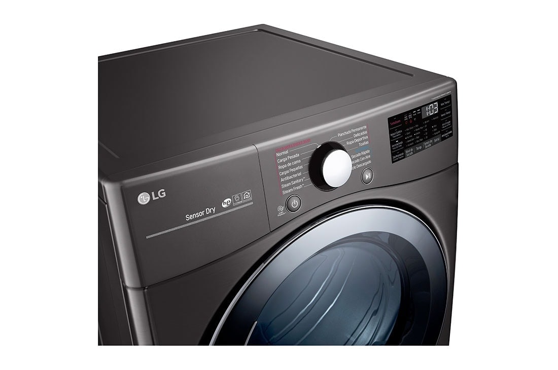 LG Secadora Eléctrica Carga Frontal 22kg TurboSteam™ SmartThinQ Color Acero Negro, DF22BV2BRE, DF22BV2BRE, thumbnail 5