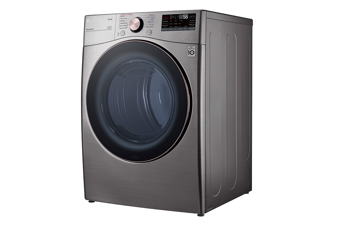 LG Secadora a Gas Carga Frontal 22kg con TurboSteam™ & SmartThinQ(Wi-Fi), Color Stainless Steel, Puerta de Vidrio templado, DF22VV2SBR, thumbnail 6