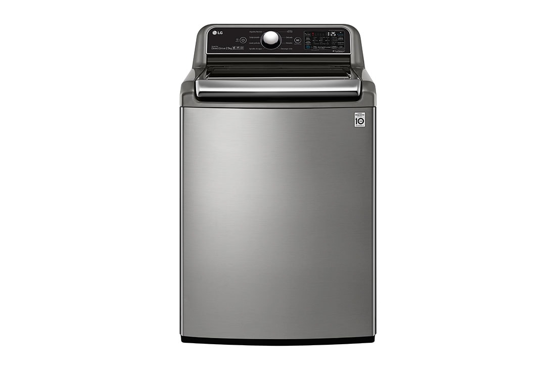 LG Lavadora Carga Superior 23 Kg con Agitador 4-Way™, TurboWash3D™ Motor Inverter DD, color Plata, WT23VT6HA, WT23VT6HA