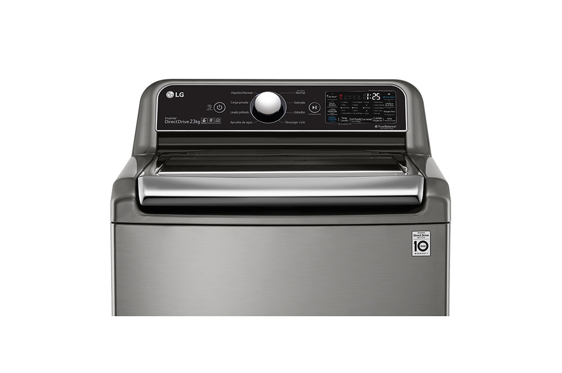 LG Lavadora Carga Superior 23 Kg con Agitador 4-Way™, TurboWash3D™ Motor Inverter DD, color Plata, WT23VT6HA, WT23VT6HA, thumbnail 6