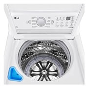 LG 22kg Lavadora Carga Superior con Direct Drive Inverter & Smart Diagnosis, Color Blanco , TOP PERSPECTIVE DRUM VIEW, WT22WT6HK, thumbnail 8