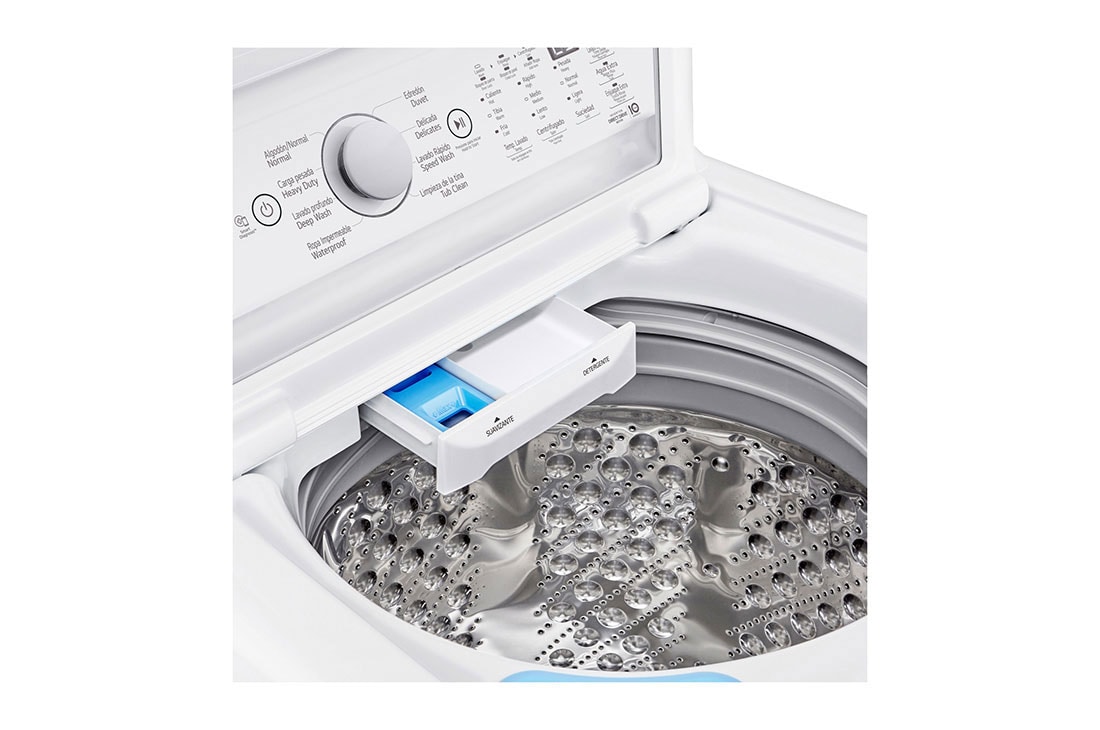 LG 22kg Lavadora Carga Superior con Direct Drive Inverter & Smart Diagnosis, Color Blanco , DITERGENT DRAW VIEW, WT22WT6HK, thumbnail 4