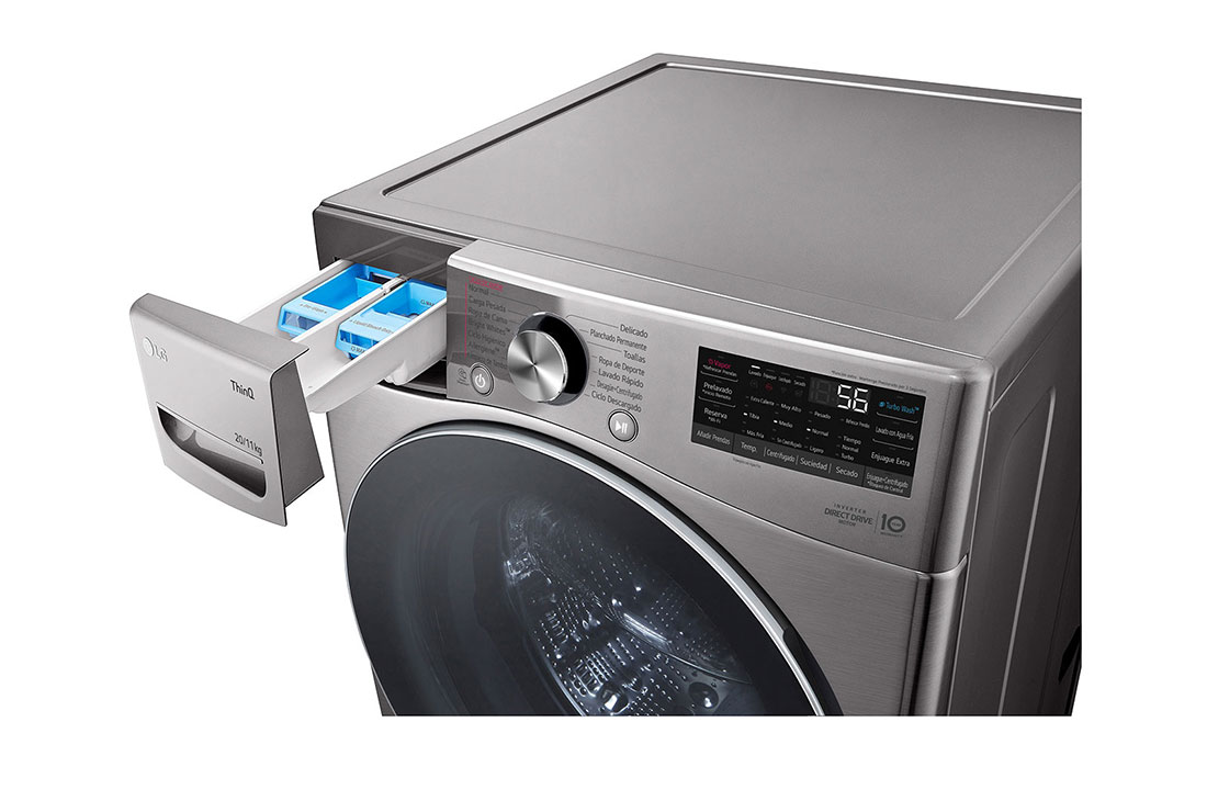 Combo de lavadora y secadora de 35 libras, 2 en 1, Motor Inverter Direct  Drive, LG WD16WG2S6. - Guatemala